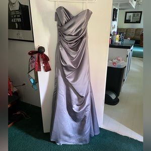 beautiful, never worn, mermaid style satin ball gown or homecoming or prom dress